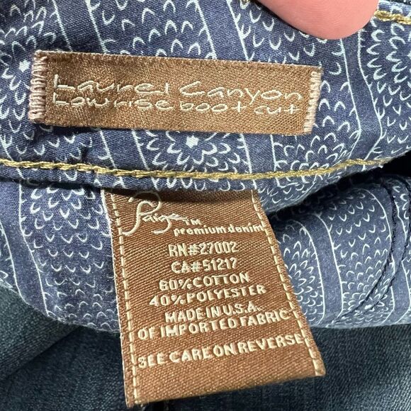 Paige Laurel Canyon Lowrise Bootcut Jeans W30 - Picture 7 of 10